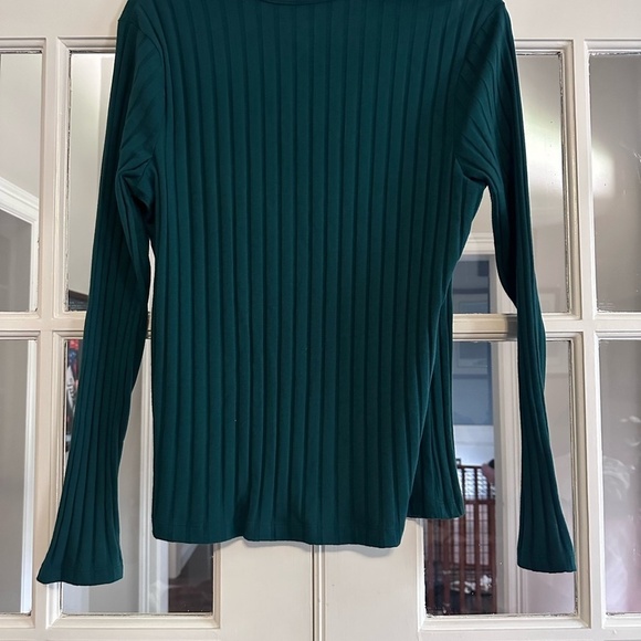 A New Day Ribbed Green Long Sleeve Top - Picture 3 of 3